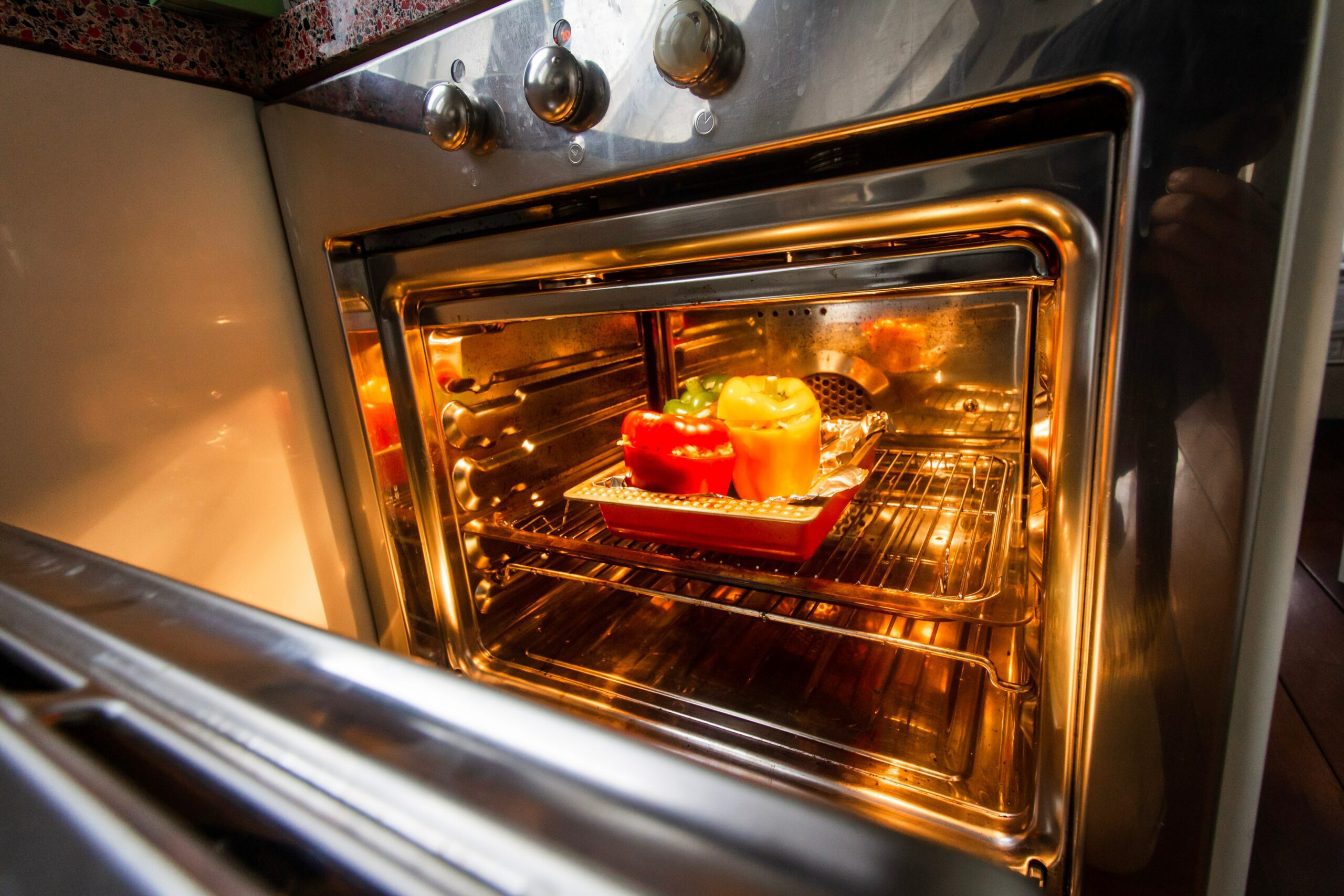 an oven with some food in for the page the better alternative to collecting card payments for an oven cleaner